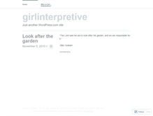 Tablet Screenshot of girlinterpretive.wordpress.com