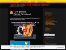 Tablet Screenshot of keepseeking4thingsabove.wordpress.com