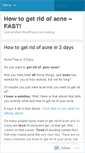 Mobile Screenshot of howtogetridofacnefast.wordpress.com