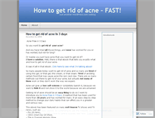 Tablet Screenshot of howtogetridofacnefast.wordpress.com
