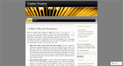 Desktop Screenshot of creativepreacher.wordpress.com
