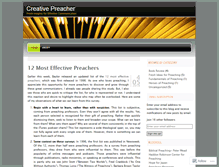 Tablet Screenshot of creativepreacher.wordpress.com