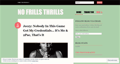 Desktop Screenshot of nofrillsthrills.wordpress.com