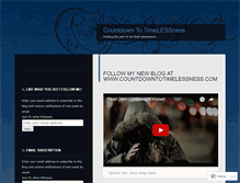 Tablet Screenshot of countdowntotimelessness.wordpress.com
