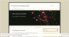 Desktop Screenshot of missmonicajennifer.wordpress.com