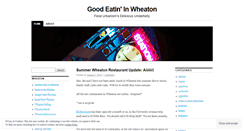 Desktop Screenshot of eatinwheaton.wordpress.com