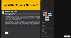 Desktop Screenshot of butterflyandbarnacle.wordpress.com