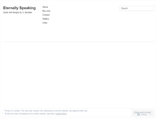 Tablet Screenshot of eternallyspeaking.wordpress.com