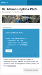 Mobile Screenshot of drallisonhopkinsphd.wordpress.com