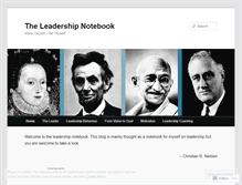 Tablet Screenshot of notesonleadership.wordpress.com