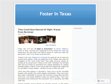 Tablet Screenshot of fosterintexas.wordpress.com