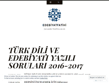 Tablet Screenshot of edebiyatfatihi.wordpress.com