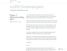 Tablet Screenshot of cs2013namanjain.wordpress.com