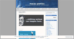 Desktop Screenshot of macaupoetics.wordpress.com