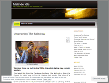 Tablet Screenshot of matineeidle.wordpress.com