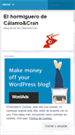 Mobile Screenshot of elhormiguerodecalamoycran.wordpress.com