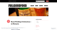 Desktop Screenshot of fullgoodfood.wordpress.com