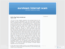 Tablet Screenshot of euroteaminternetscam.wordpress.com