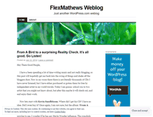 Tablet Screenshot of flexmathews01.wordpress.com