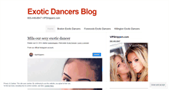 Desktop Screenshot of exoticdancers.wordpress.com
