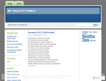 Tablet Screenshot of myhealthyfamiliy.wordpress.com