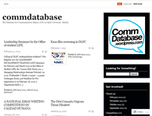 Tablet Screenshot of commdatabase.wordpress.com