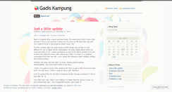 Desktop Screenshot of gadiskampung.wordpress.com
