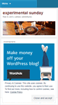 Mobile Screenshot of experimentalsunday.wordpress.com