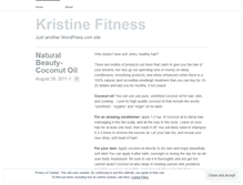 Tablet Screenshot of kristinefitness.wordpress.com