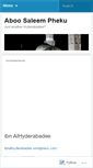 Mobile Screenshot of aboosaleempheku.wordpress.com