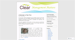 Desktop Screenshot of clearmanagementmatters.wordpress.com