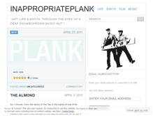 Tablet Screenshot of inappropriateplank.wordpress.com