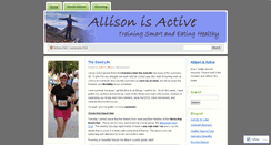 Desktop Screenshot of allisonisactive.wordpress.com