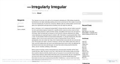 Desktop Screenshot of irregularlyirregular.wordpress.com