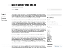 Tablet Screenshot of irregularlyirregular.wordpress.com