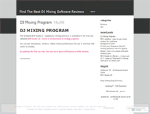 Tablet Screenshot of djmixingsoftware.wordpress.com