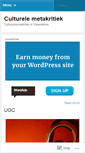 Mobile Screenshot of cultuurjournalistiek.wordpress.com