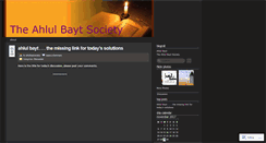 Desktop Screenshot of ahlulbaytsociety.wordpress.com