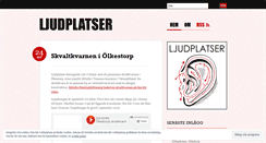 Desktop Screenshot of ljudplatser.wordpress.com