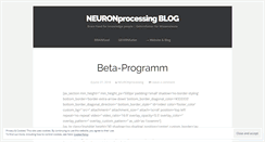 Desktop Screenshot of neuronprocessing.wordpress.com