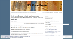 Desktop Screenshot of hflrarebooks.wordpress.com