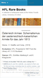 Mobile Screenshot of hflrarebooks.wordpress.com