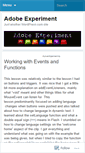 Mobile Screenshot of adobeexperiment.wordpress.com