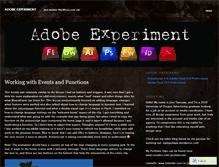 Tablet Screenshot of adobeexperiment.wordpress.com