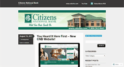 Desktop Screenshot of citizensnationalbank.wordpress.com