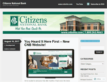 Tablet Screenshot of citizensnationalbank.wordpress.com