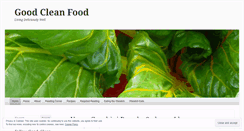 Desktop Screenshot of goodcleanfood.wordpress.com