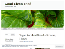 Tablet Screenshot of goodcleanfood.wordpress.com