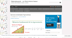 Desktop Screenshot of matematiquiando.wordpress.com