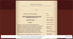 Desktop Screenshot of haquelebac.wordpress.com